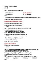 Đề thi học kì II môn Địa lý Lớp 11 (Kèm đáp án)